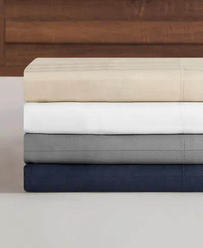 French Connection Damask Stripe 300-thread Count Cotton Sateen 3-pc. Sheet Set, Twin In Beige