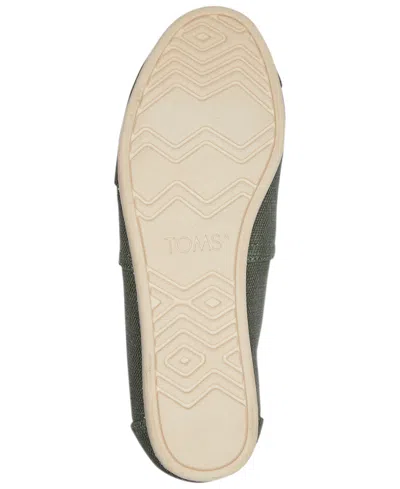 Toms Women's Alpargata Heritage Canvas Flats In Bonsai Green Heritage Canvas