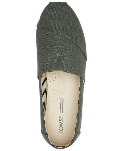 Toms Women's Alpargata Heritage Canvas Flats In Bonsai Green Heritage Canvas