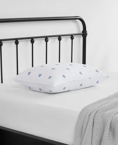 Ralph Lauren Logo Medium Density 2-pack Down Alternative Pillow, King In White