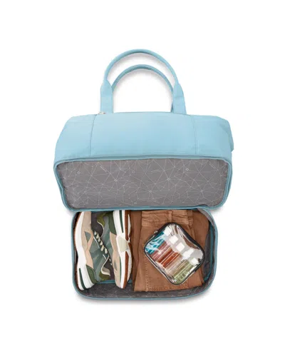Samsonite Better Than Basic Drop Bottom Weekender Duffel In Vintage Blue