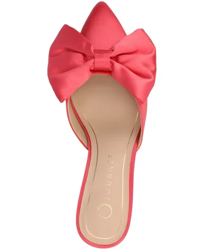 Journee Collection Tiarra Womens Pointed Closed Toe Stiletto Heel Pumps In Coral