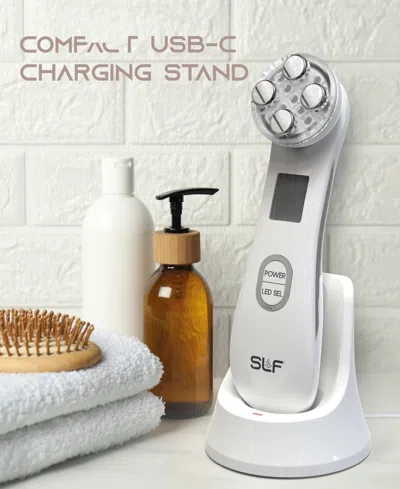 Tzumi Slf Radio Frequency Microcurrent Facial Device & Massager Tool In White