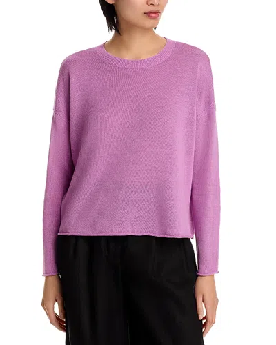 Eileen Fisher Crewneck Sweater In French Lilac