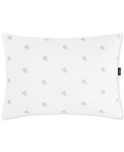 Ralph Lauren Logo Medium Density 2-pack Down Alternative Pillow, King In White