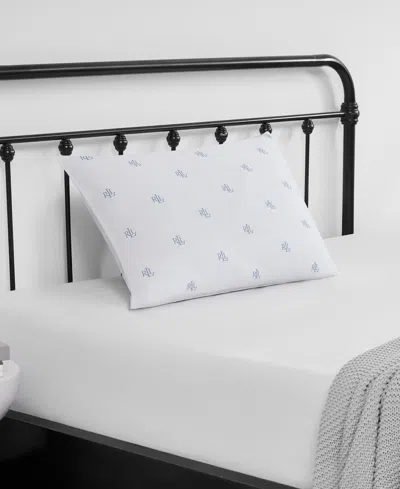 Ralph Lauren Logo Medium Density 2-pack Down Alternative Pillow, King In White