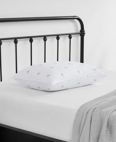 Ralph Lauren Logo Medium Density 2-pack Down Alternative Pillow, King In White