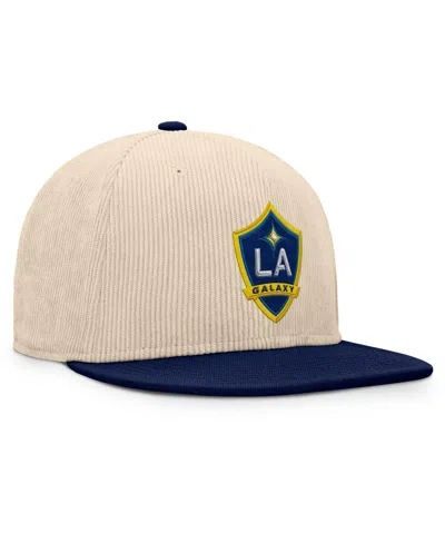 Fanatics Men's Cream La Galaxy Tempo Corduroy Snapback Hat In Cream