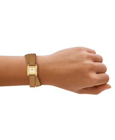 Tory Burch Small Kira Double Wrap Watch In Brown