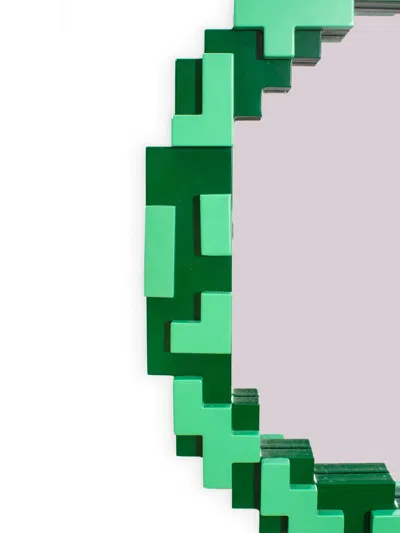 Seletti Pixel Wall Mirror In Green