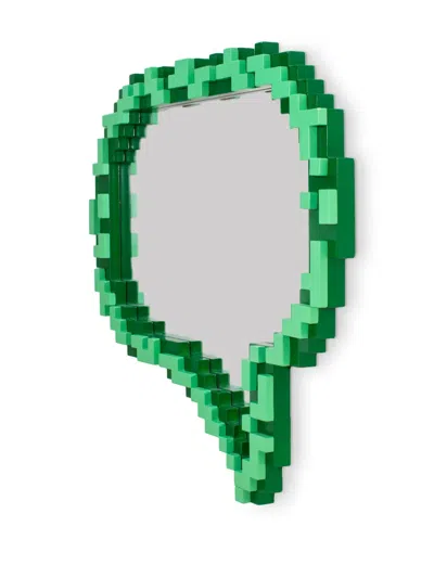 Seletti Pixel Wall Mirror In Green