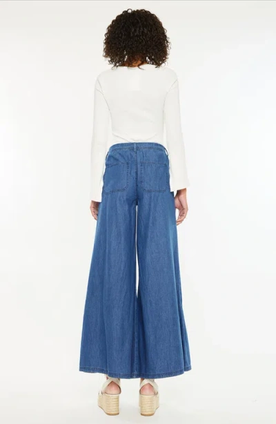 Kancan Daria Ultra High Rise Wide Jeans In Dark Wash