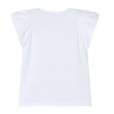 Mayoral Floral Detail T-shirt In Ivory