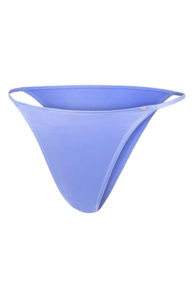 Savage X Fenty Slipper Satin String Bikini In Purple Prism