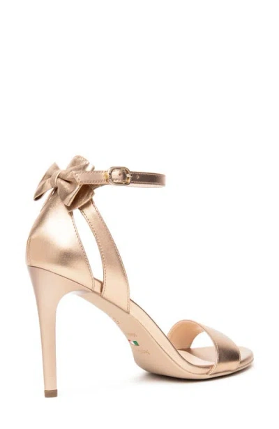 Nerogiardini Bow Ankle Strap Sandal In Neutral