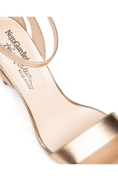 Nerogiardini Bow Ankle Strap Sandal In Neutral