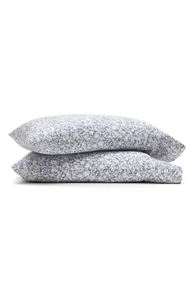 Boll & Branch Signature Garden Print Hemmed Organic Cotton Set Of Pillowcases In Bay