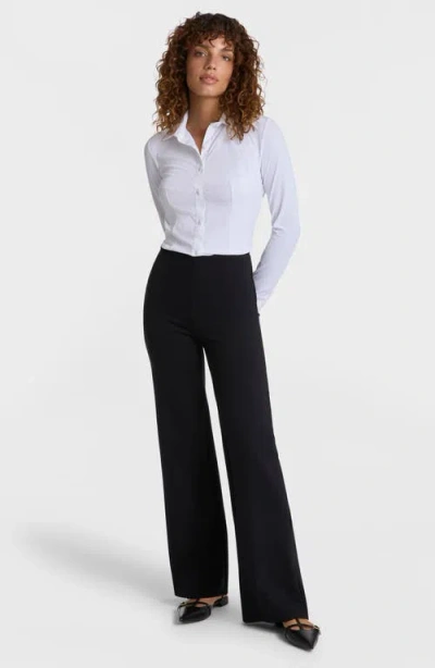 Commando Ribbed Button-up Bodysuit In White