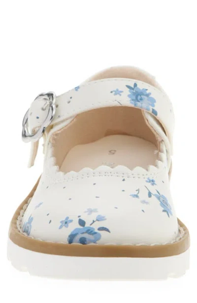 Next Kids' Floral Mary Jane Flat In White
