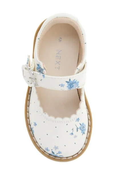 Next Kids' Floral Mary Jane Flat In White