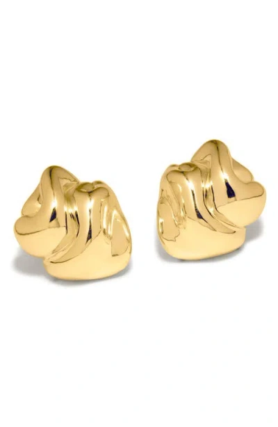 Completedworks Sculptural Inflated Stud Earrings In 18ct Gold Plated