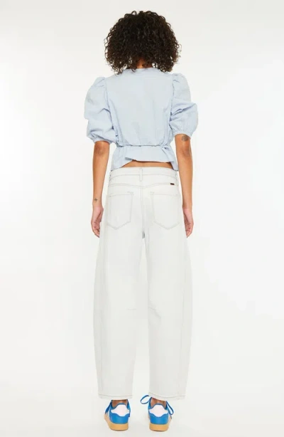 Kancan Yolanda Low Slung Horseshoe Jeans In Light Wash