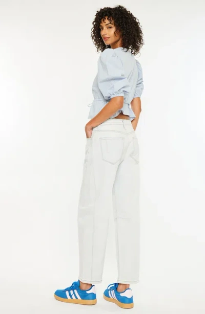Kancan Yolanda Low Slung Horseshoe Jeans In Light Wash