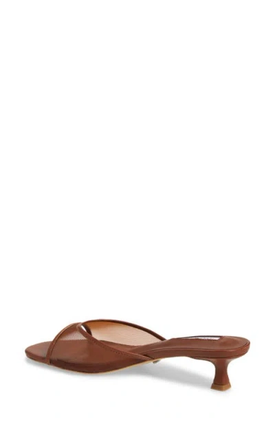 Tony Bianco Pru Kitten Heel Slide Sandal In Brown