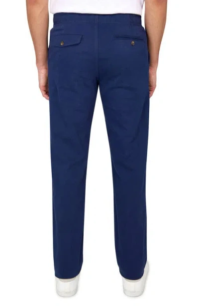 Construct Solid Drawstring Pants In Navy