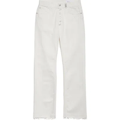 Alexander Mcqueen High Waist 5 Pockets Belt Loops Trousers In Optical White