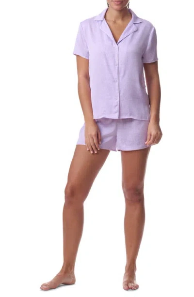 Splendid Boxer Shorts Pajamas In Texture Blocks