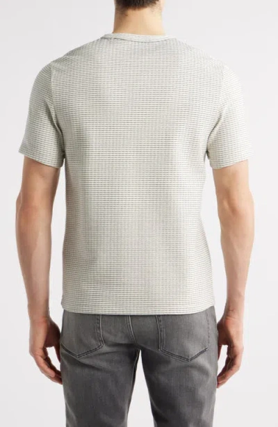 Frame Cotton Jacquard-stripe T-shirt In Gray