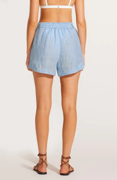 Vitamin A The Getaway Short Summer Stripe In Blue