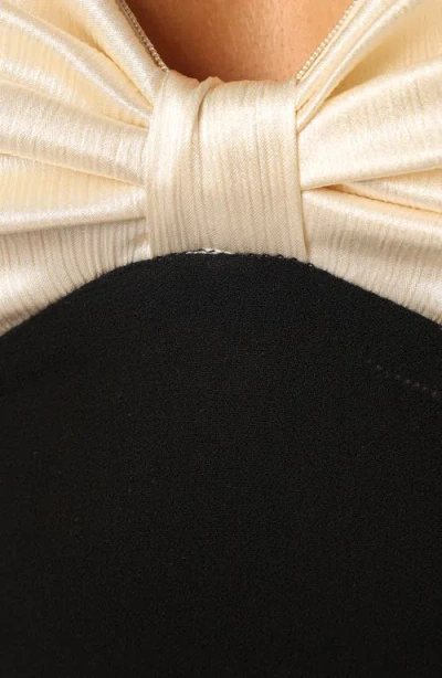 Petal And Pup Petal & Pup Cecilia Two Tone Strapless Maxi Dress In Black