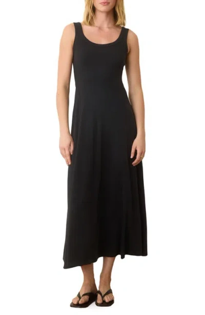 Marine Layer Lexi Rib Sun In Fit & Flare Dress In Black