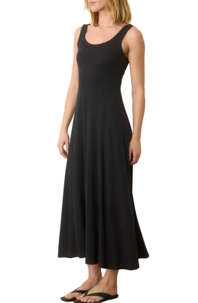Marine Layer Lexi Rib Sun In Fit & Flare Dress In Black