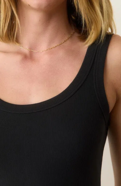 Marine Layer Lexi Rib Sun In Fit & Flare Dress In Black