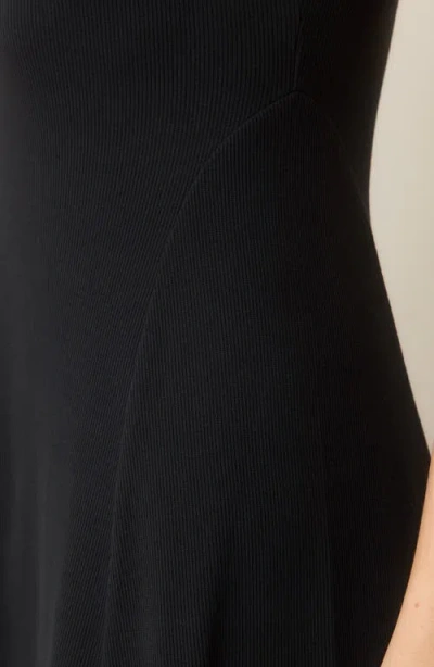 Marine Layer Lexi Rib Sun In Fit & Flare Dress In Black