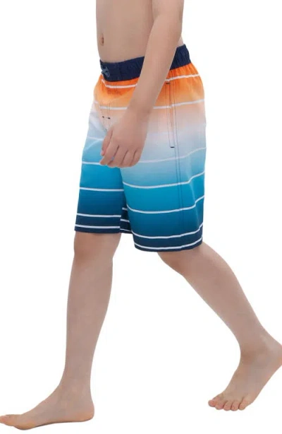 Rokka&rolla Kid's Swim Trunks With Mesh Lining And Upf 50+ Protection In Sunrise Coast