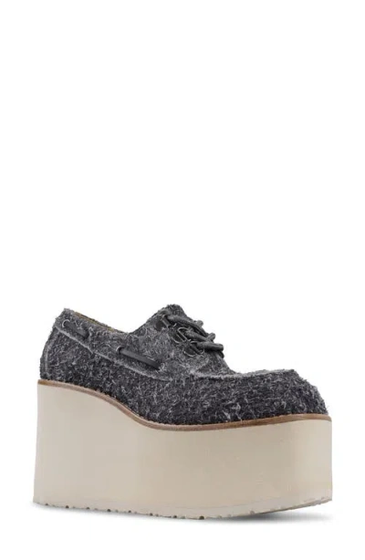 Zigi Shimmie Platform Wedge Loafer In Grey