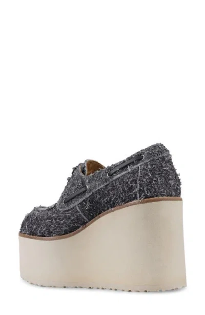 Zigi Shimmie Platform Wedge Loafer In Grey