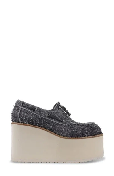 Zigi Shimmie Platform Wedge Loafer In Grey