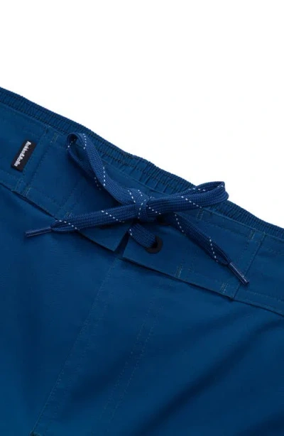 Rokka&rolla 4-way Stretch Performance Board Shorts In Blue Wave Gradient