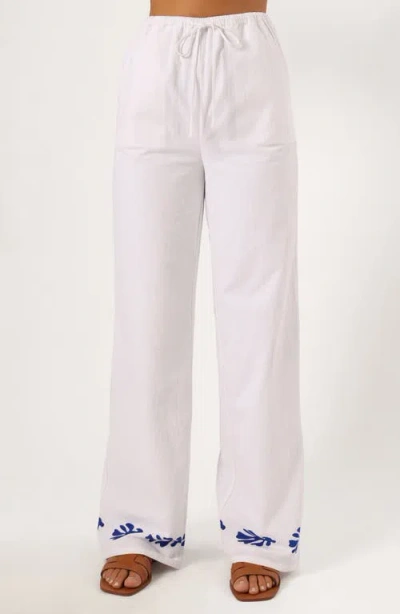 Petal And Pup Petal & Pup Amalia Linen Drawstring Pants In White