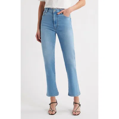 Frame Le High Straight Cropped High-rise Straight-leg Jeans In Blue