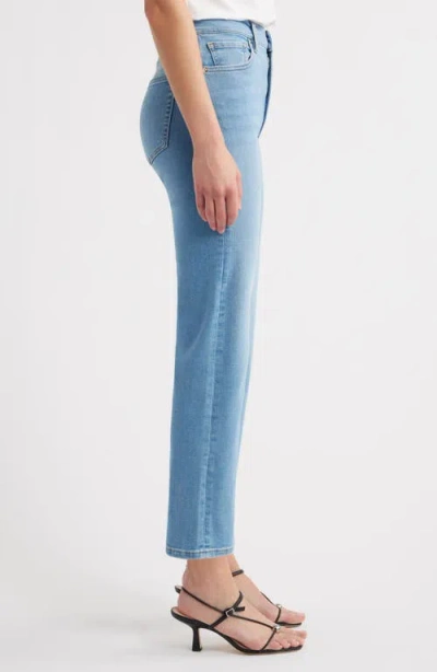 Frame Le High Straight Cropped High-rise Straight-leg Jeans In Blue