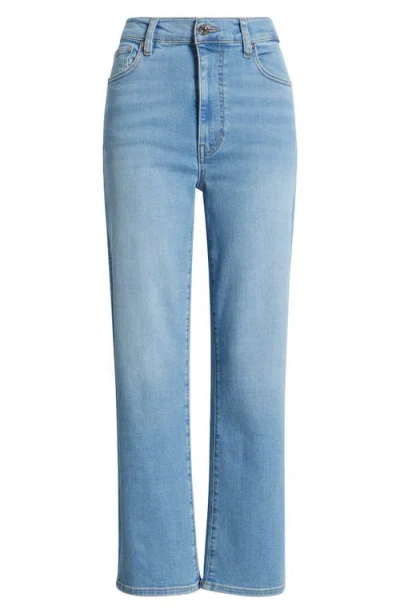 Frame Le High Straight Cropped High-rise Straight-leg Jeans In Blue