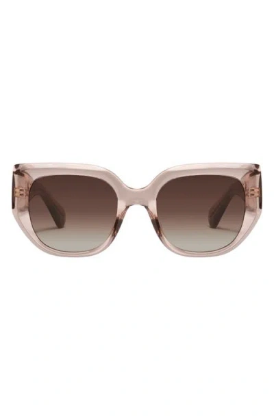Quay Busy Busy 53mm Square Sunglasses In Brown