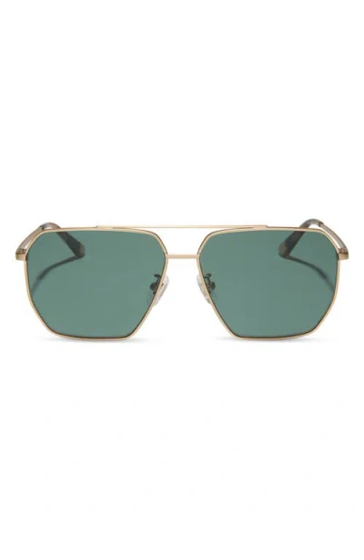 Diff Berkely 59mm Gradient Navigator Sunglasses In Gold
