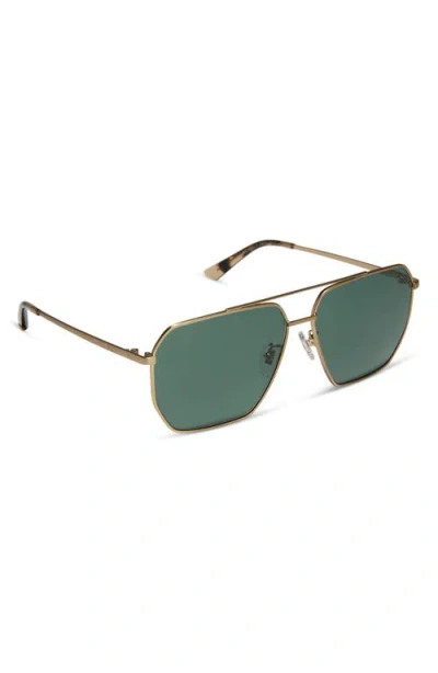 Diff Berkely 59mm Gradient Navigator Sunglasses In Gold